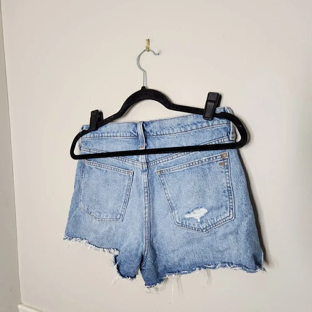 MADEWELL Denim Distressed Relaxed Shorts